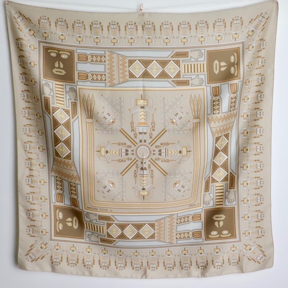 Anthony Paine Skemo Scarf Made in Italy Polyester Northwest Coast Retro - Picture 3 of 11